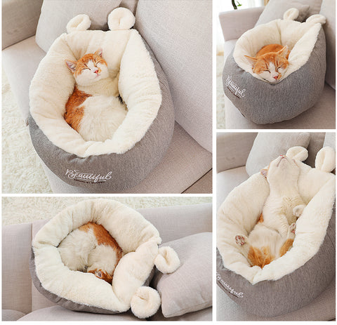 Pet Dog Bed Warming Soft Sleeping Bag Cushion