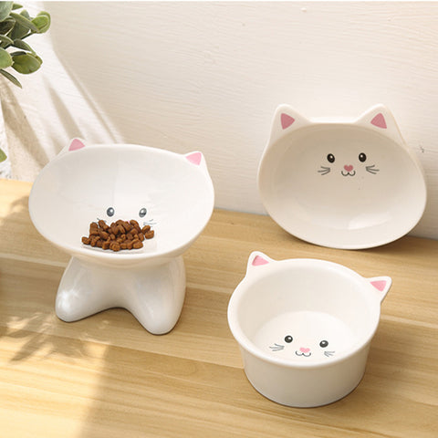 Small Cat Face Shape Pet Food Bowl