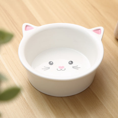 Small Cat Face Shape Pet Food Bowl