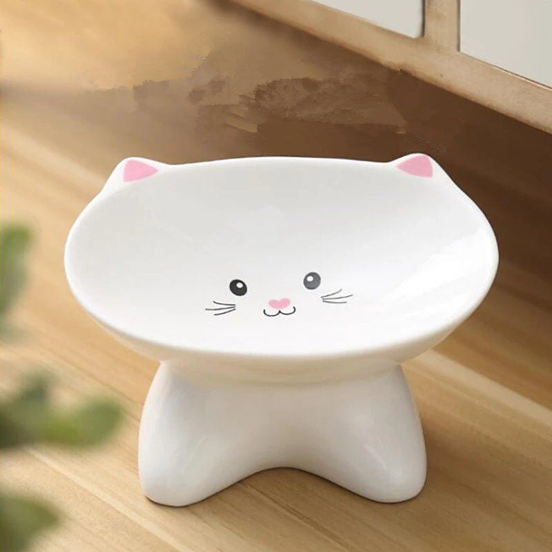 Small Cat Face Shape Pet Food Bowl