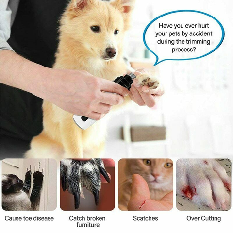 Pet Dog Cat Nail Paws Grinder Trimmer