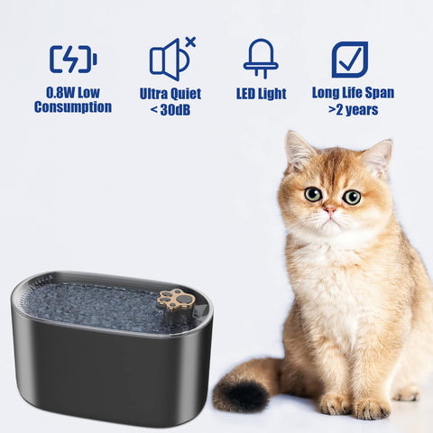 3L Cat Water Fountain Filter Automatic Drinker