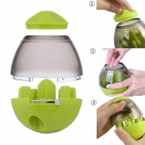 Dog Food Balls Tumbler Pet Puppy Feeder Dispenser Bowl