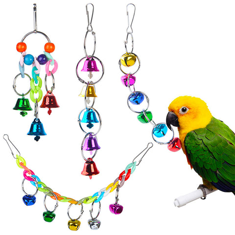 Handmade Pet Accessories Color Metal Round Bell Parrot Toy