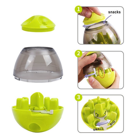 Dog Food Balls Tumbler Pet Puppy Feeder Dispenser Bowl