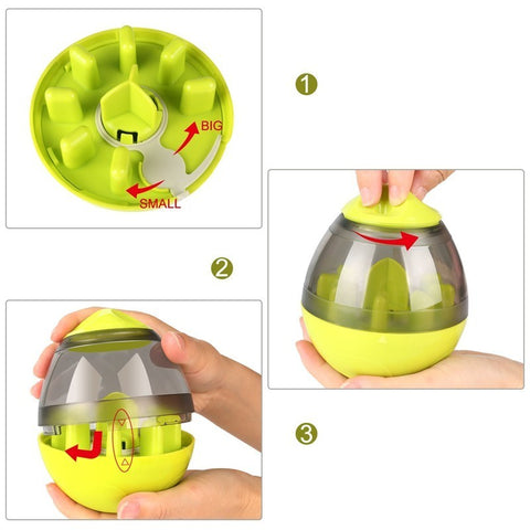 Dog Food Balls Tumbler Pet Puppy Feeder Dispenser Bowl