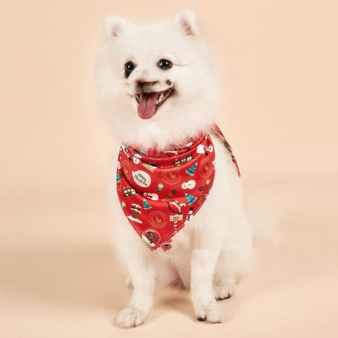 Pet Double-sided Saliva Towel Dog Triangle Scarf Pet Accessories