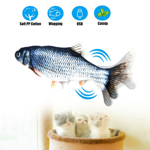 Pet Soft Electronic Fish Shape Cat