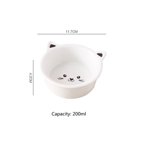 Small Cat Face Shape Pet Food Bowl