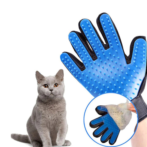 Cat grooming glove for cats