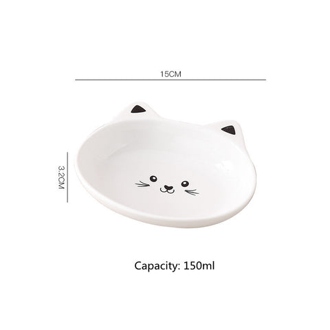 Small Cat Face Shape Pet Food Bowl